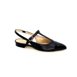 Ivoire0347b Ivoire Ch788 Cuir Noir Ballerines