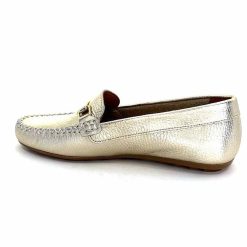 Ivoire0209b Ivoire 12052 Cuir Platine Dore Mocassins