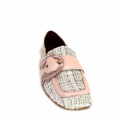 Philippe Morvan Philippe Morvan 5030 Pm01 Cuir & Textile Rose Mocassins