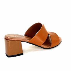 Ivoire0352 Ivoire F1555 Dario 3 Cuir Marron Cognac Mules