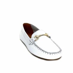 Ivoire0209b Ivoire 12052 Cuir Blanc Mocassins