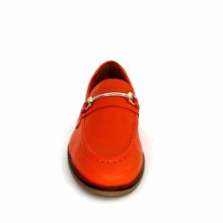 Ivoire0209b Ivoire 12646 Cuir Orange Mocassins