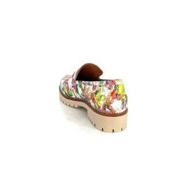 Ivoire0036a Ivoire Cv5608 Cuir Imprime Multicolore Mocassins