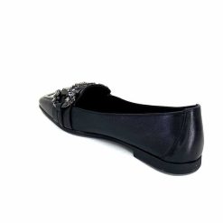 398-ivoire Ivoire 1M23035 Cuir Noir Ballerines