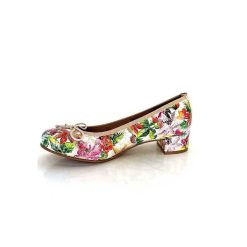 Ivoire0036a Ivoire Kat Azucena Cuir Imprime Multicolore Ballerines