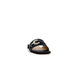 Ivoire0346a Ivoire 22682 Cuir Noir Mules