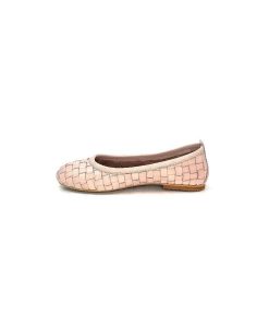 355-ivoire Ivoire 35.45.E201 Cuir Rose Ballerines