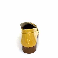 382-ivoire Ivoire 30303 Cuir Vernis Jaune Mocassins