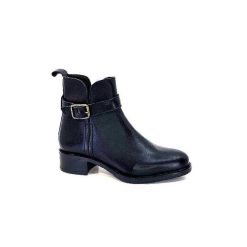 We Do Ivoire 99766 Cuir Noir Bottines