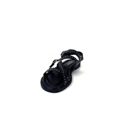 Ivoire0401a Ivoire 500.4301 Cuir Noir Sandales