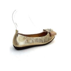 la ballerina La Ballerina L2 234 T Cuir Dore Bijoux Ballerines