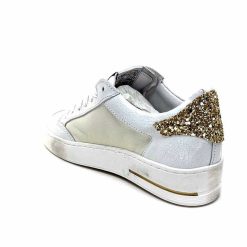 Semerdjian Semerdjian Smr Noubar 11464 Cuir Blanc Glitter Or Baskets