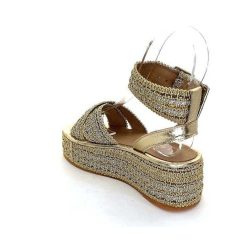 Ivoire0467a Fiorina S213 Flo 699 Raffia Dore Strass Plateformes