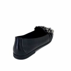 398-ivoire Ivoire 1M23035 Cuir Noir Ballerines