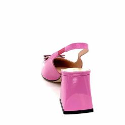 Evaluna Ivoire 6551 Cuir Vernis Rose Escarpins