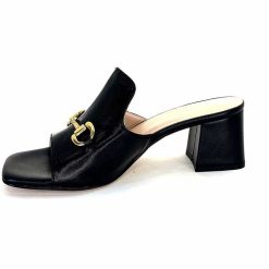 Ivoire0352 Ivoire K166 Caraibi2 Cuir Noir Mules