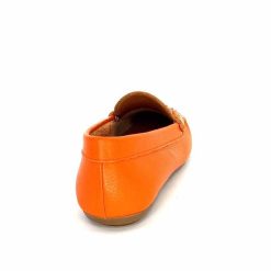 Ivoire0209b Ivoire 12052 Cuir Orange Mocassins