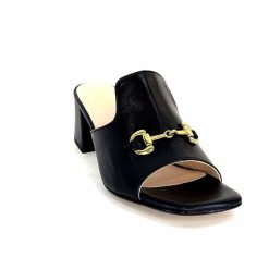 Ivoire0352 Ivoire K166 Caraibi2 Cuir Noir Mules