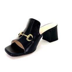 Ivoire0352 Ivoire K166 Caraibi2 Cuir Noir Mules