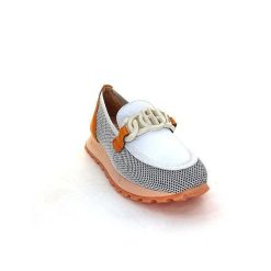 Hispanitas Hispanitas Hv 243461 Cuir Blanc Orange Mocassins