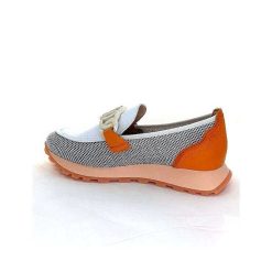 Hispanitas Hispanitas Hv 243461 Cuir Blanc Orange Mocassins