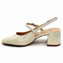 Ivoire0104a Ivoire A53097 Cuir Creme Escarpins