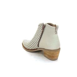 MKD Mkd Ferial Cuir Creme Blanc Bottines Ete