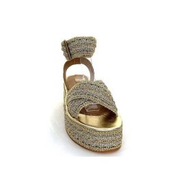 Ivoire0467a Fiorina S213 Flo 699 Raffia Dore Strass Plateformes