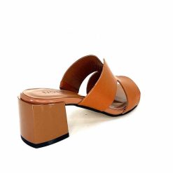 Ivoire0352 Ivoire F1555 Dario 3 Cuir Marron Cognac Mules