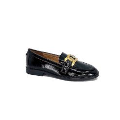 Ivoire0317a Ivoire 2200127-1301 Cuir Vernis Noir Mocassins