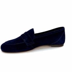 Ivoire0209b Ivoire 10648 Daim Bleu Marine Mocassins