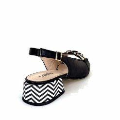 Ivoire0352 Ivoire K254 Lena Cucita Cuir Noir Sandales