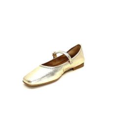 We Do Ivoire 55362 Cuir Metal Dore Ballerines