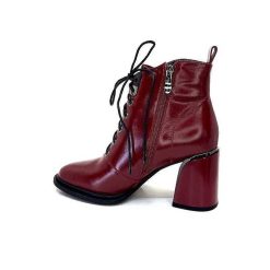 Elue Par Nous Elue Par Nous Paliki Cuir Rouge Bottines