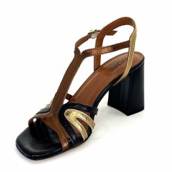 Ivoire0352 Ivoire K252 Mare 2 Cuir Noir Bronze Sandales