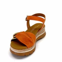 Paula Urban Paula Urban 24611 Cuir Orange Blanc Plateformes