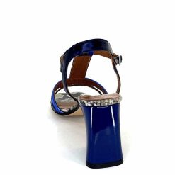 Ivoire0352 Ivoire K251 Vally Cuir Bleu Metallique Sandales