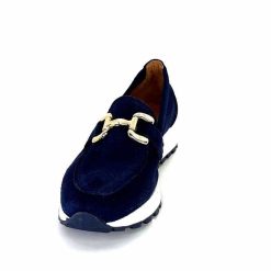 Ivoire0209b Ivoire 12875 Daim Bleu Marine Mocassins