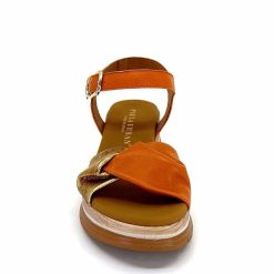 Paula Urban Paula Urban 24611 Cuir Orange Blanc Plateformes