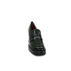 Evaluna Ivoire 9810 Cuir Vernis Verde Escarpins