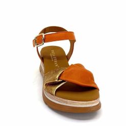 Paula Urban Paula Urban 24611 Cuir Orange Blanc Plateformes