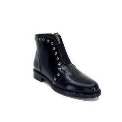 Ivoire0381b Ivoire 7553 Cuir Noir Bottines