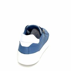 ivoire422 Ivoire 278 Cuir Bleu Baskets