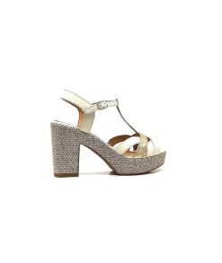 Ivoire0551 Ivoire 2131 Vera Cuir Creme Dore Plateformes