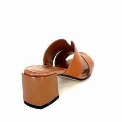 Ivoire0352 Ivoire F1555 Dario 3 Cuir Marron Cognac Mules