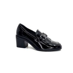 Ivoire0236a Ivoire 78006 Fortunato Cuir Vernis Noir Mocassins