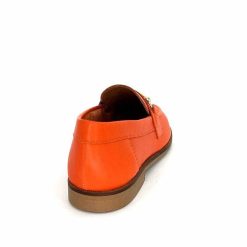 Ivoire0209b Ivoire 12646 Cuir Orange Mocassins