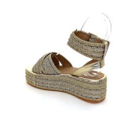 Ivoire0467a Fiorina S213 Flo 699 Raffia Dore Strass Plateformes