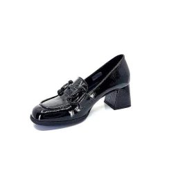 Ivoire0130a Ivoire 204823 Cuir Vernis Noir Mocassins