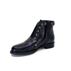 Ivoire0381b Ivoire 7553 Cuir Noir Bottines